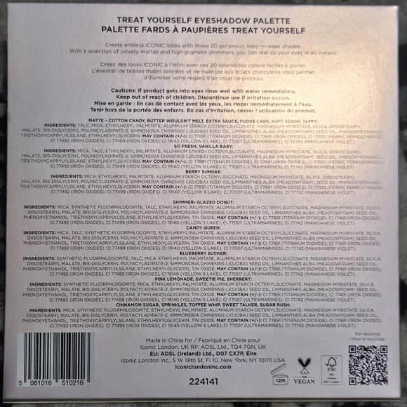 Iconic London Treat Yourself Eyeshadow Palette - 20 Shades - Picture 3 of 4